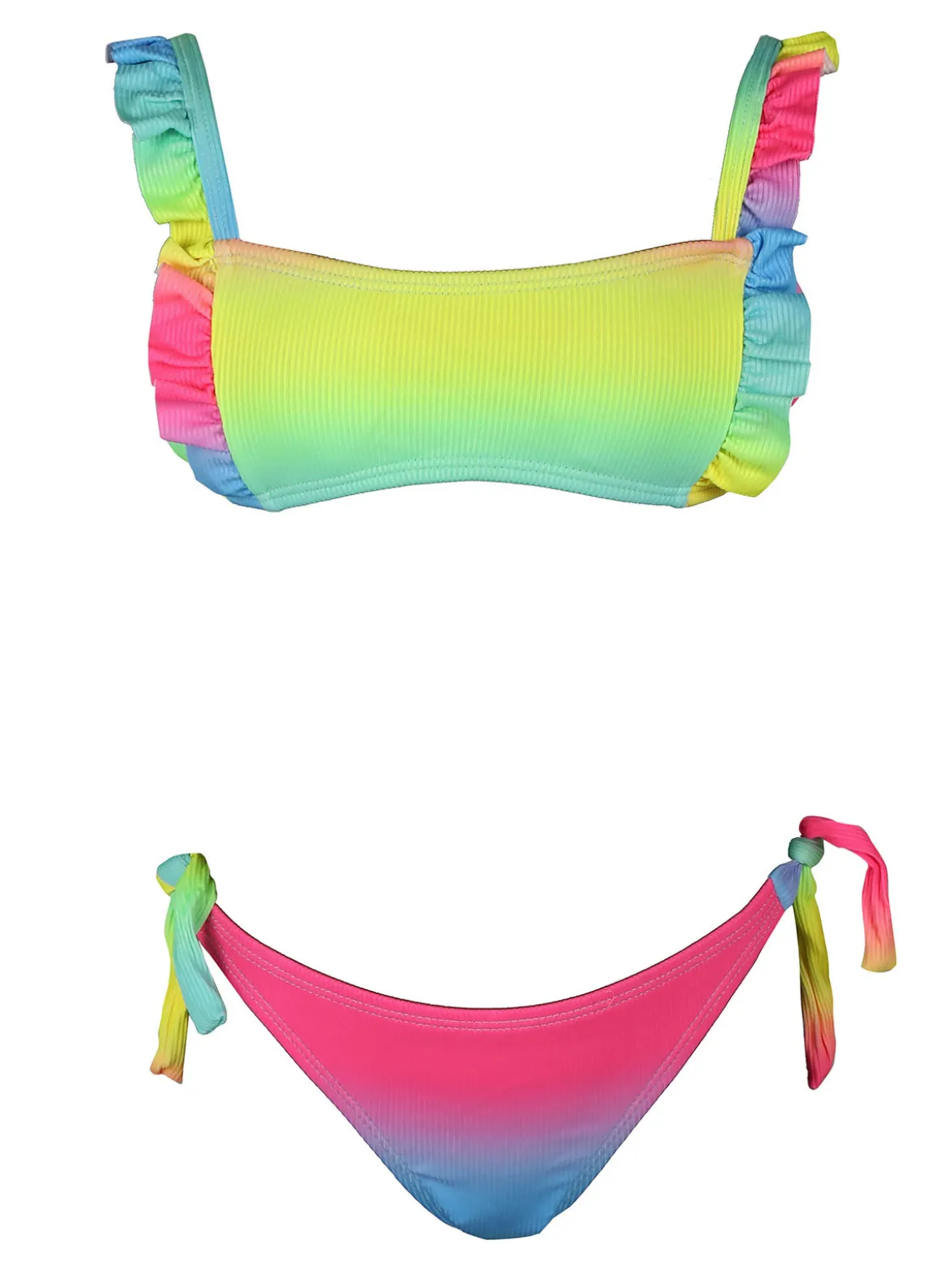 Yes! Do Kid'S Bikini da bambina colorato con volant