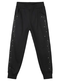 Yes! Do Kid'S Completo 3 pezzi da bambina con strass e borchie - nero