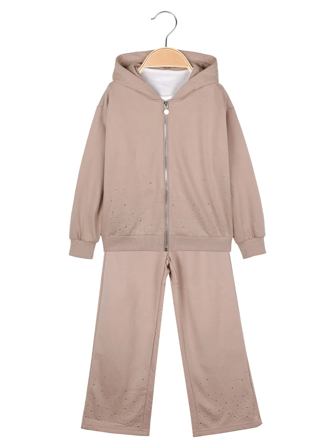 Yes! Do Kid'S Completo 3 pezzi da bambina con strass - khaki