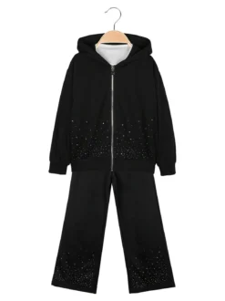 Yes! Do Kid'S Completo 3 pezzi da bambina con strass - nero