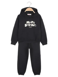 Yes! Do Kid'S Completo tuta felpata da bambina 2 pezzi con cappuccio