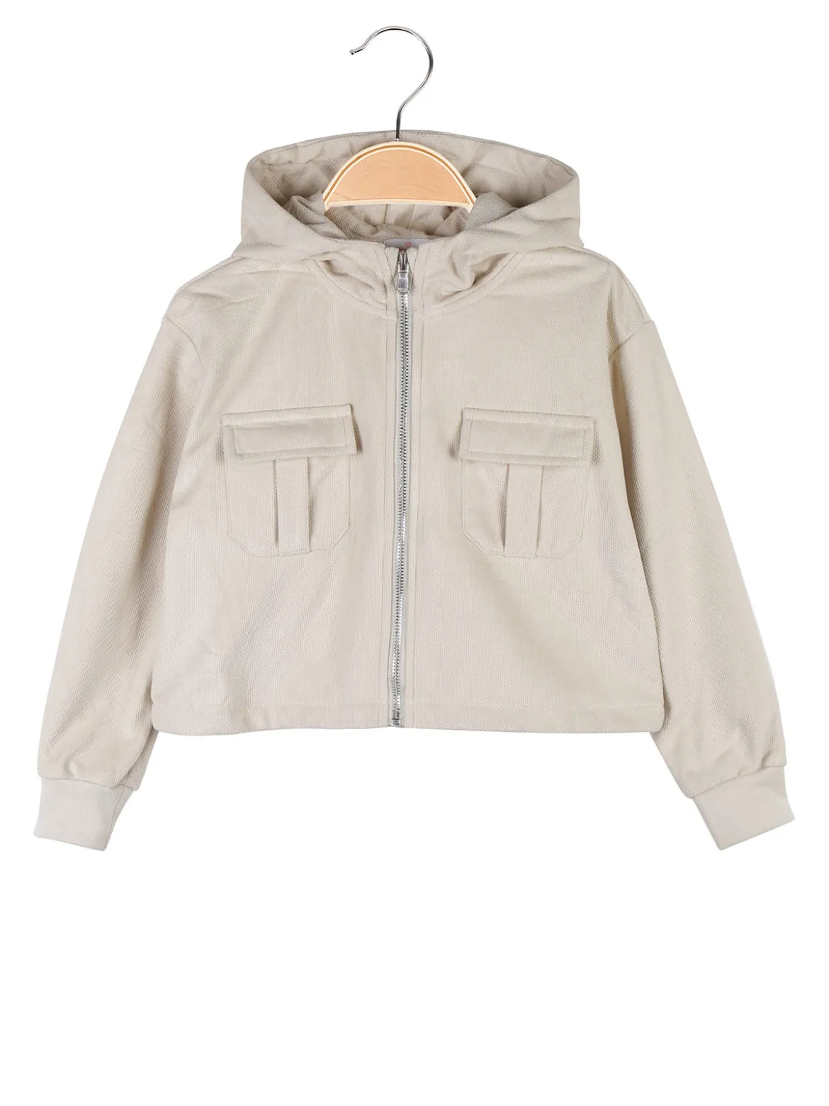 Yes! Do Kid'S Felpa da bambina cropped con cappuccio e zip