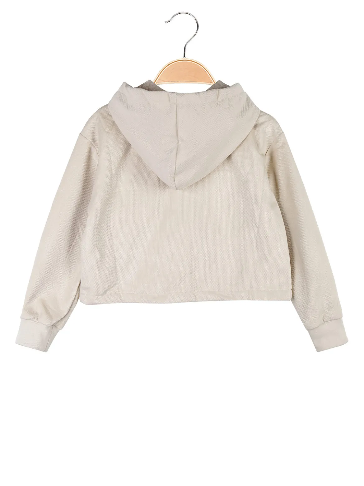 Yes! Do Kid'S Felpa da bambina cropped con cappuccio e zip