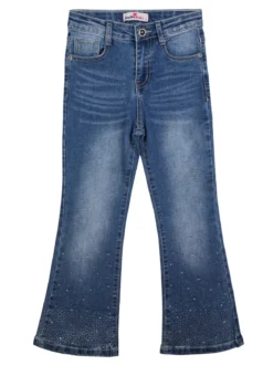 Yes! Do Kid'S Jeans da bambina a zampa con strass decorativi