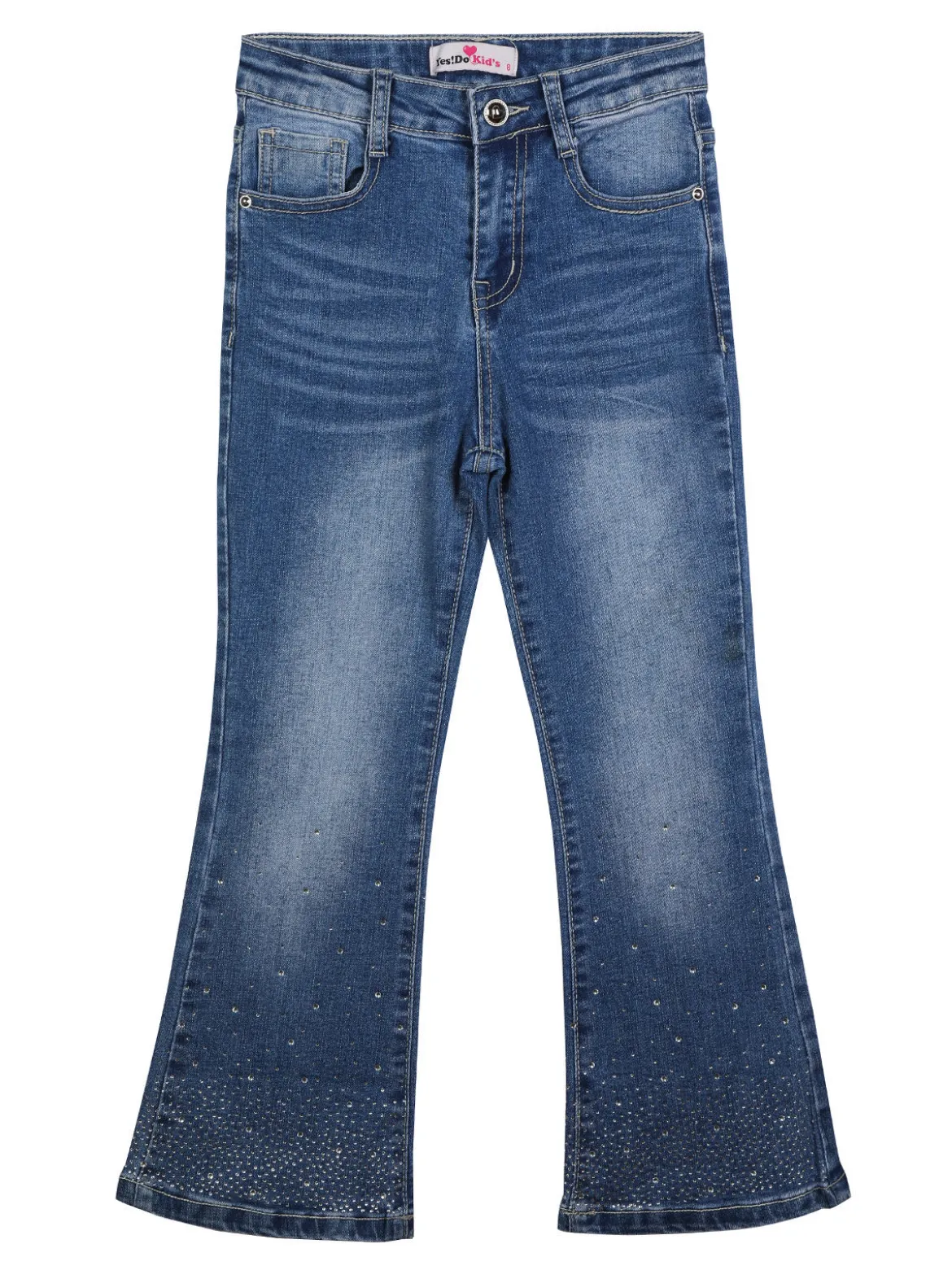 Yes! Do Kid'S Jeans da bambina a zampa con strass decorativi