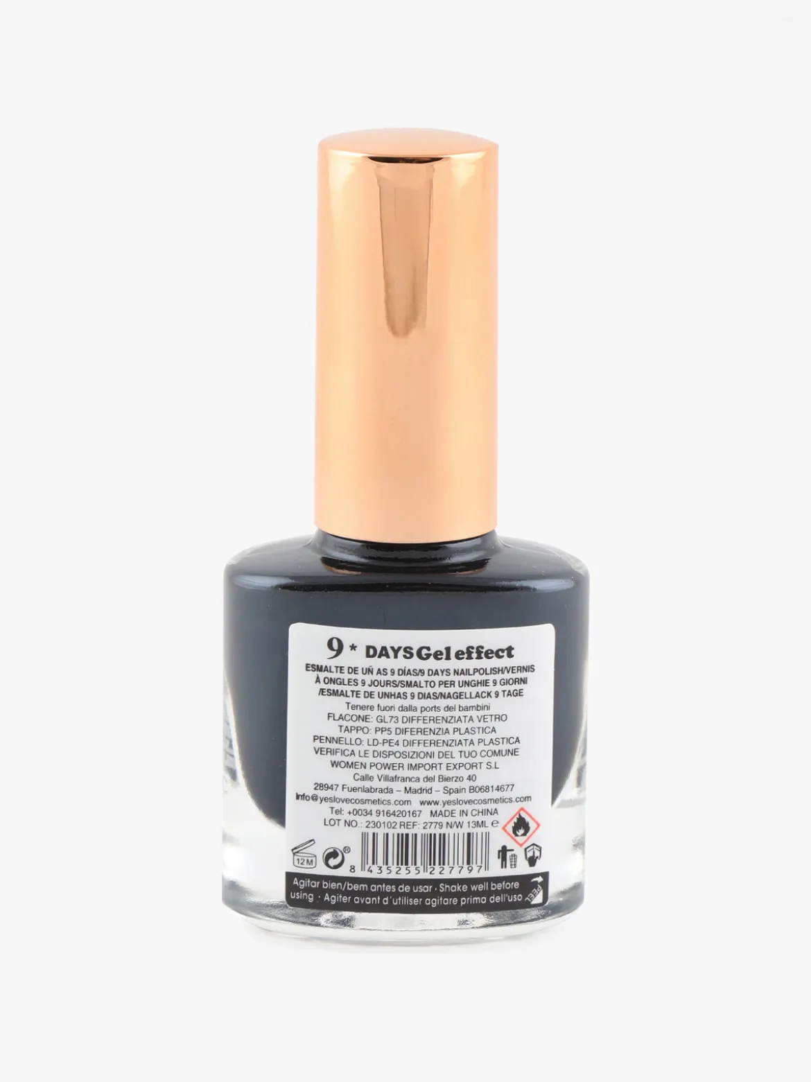 Yes Love Cosmetics Smalto nero per unghie effetto gel