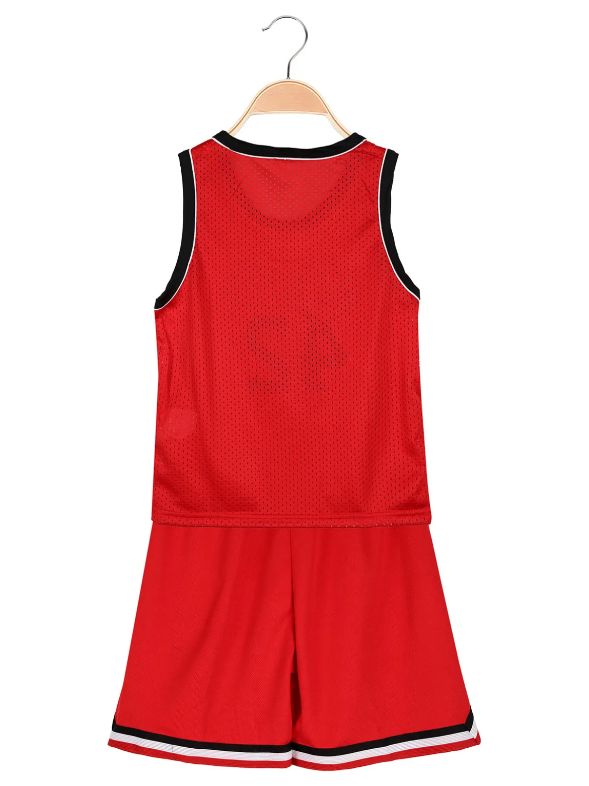 Yi Boy Completo corto da bambino con canotta sportiva e bermuda - rosso
