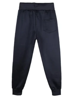 Yi Boy Pantaloni da bambino con coulisse e polsini - blu scuro
