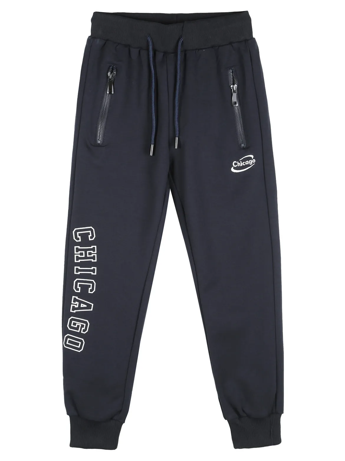 Yi Boy Pantaloni tuta da bambino con polsini e coulisse - blu scuro