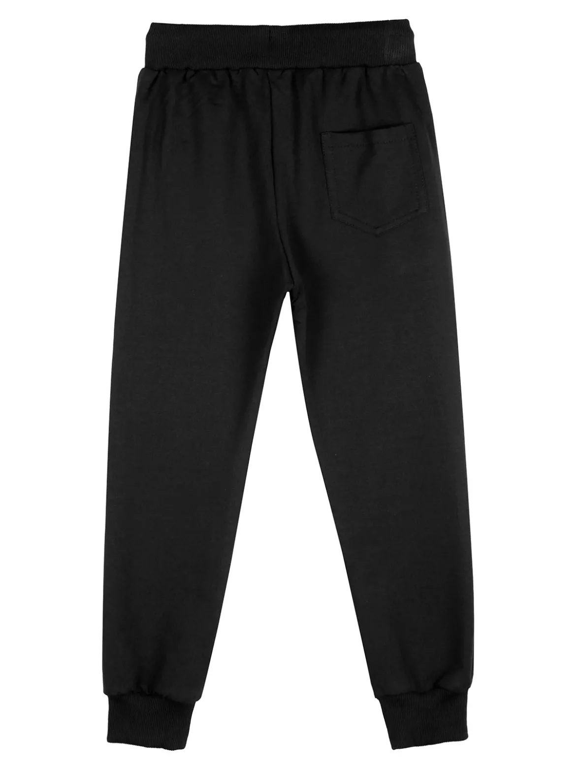 Yi Boy Pantaloni tuta da bambino con polsini e coulisse - nero