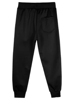 Yi Boy Pantaloni tuta da bambino con polsini e coulisse - nero