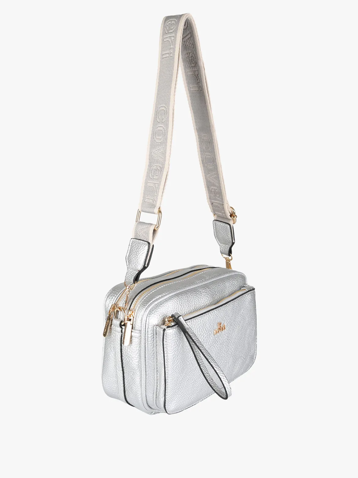 You Young Coveri Borsa a tracolla da donna in ecopelle - argento