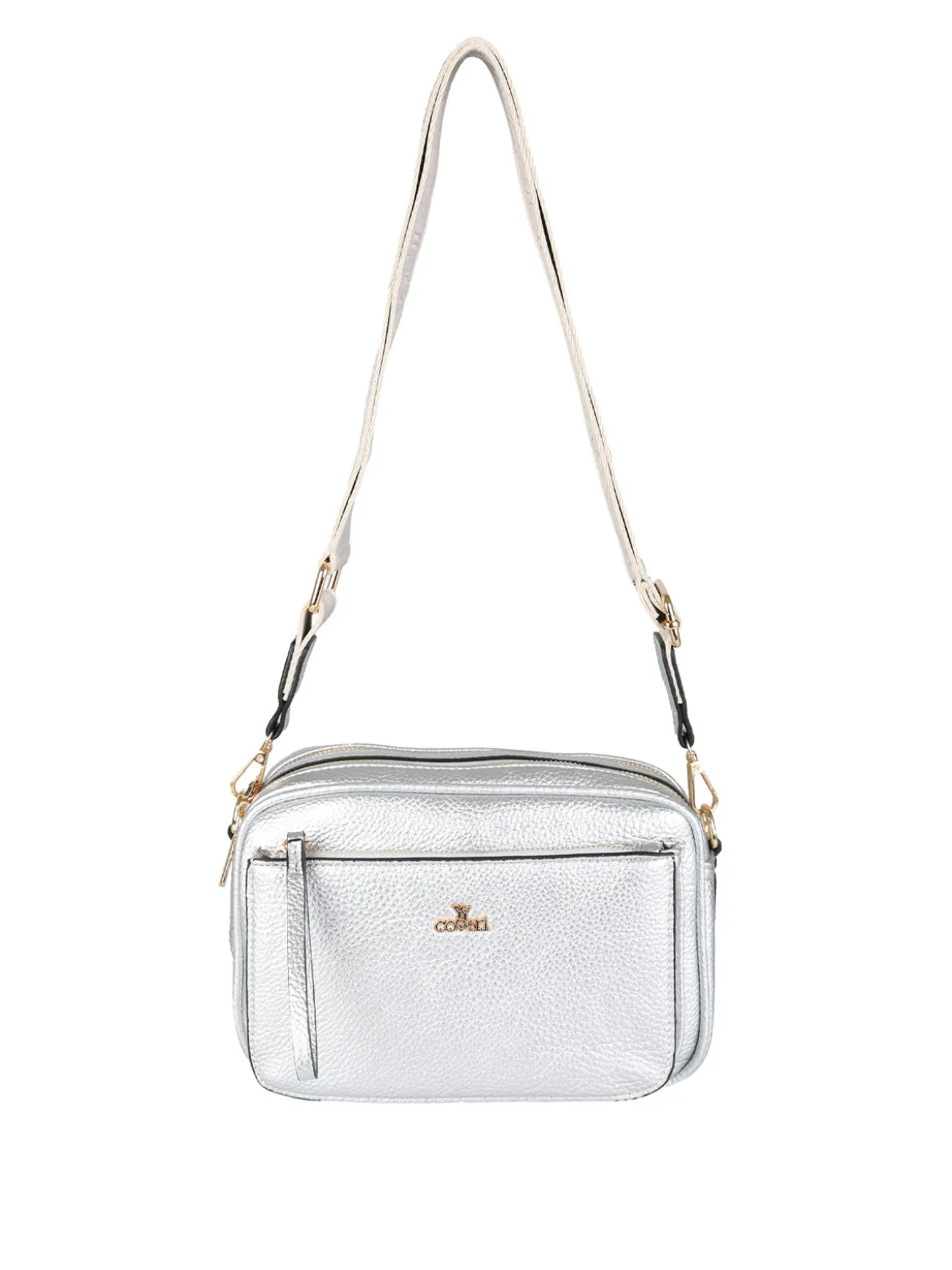 You Young Coveri Borsa a tracolla da donna in ecopelle - argento