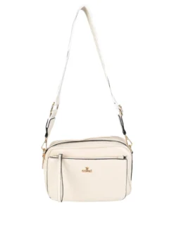 You Young Coveri Borsa a tracolla da donna in ecopelle - beige