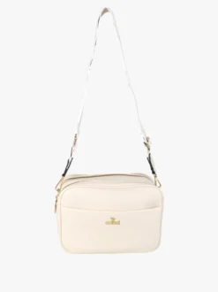 You Young Coveri Borsa a tracolla da donna in ecopelle con doppio scomparto - beige