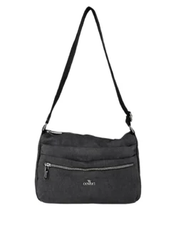 You Young Coveri Borsa a tracolla da donna in nylon - nero