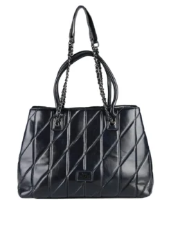 You Young Coveri Borsa donna trapuntata con doppi manici - blu scuro