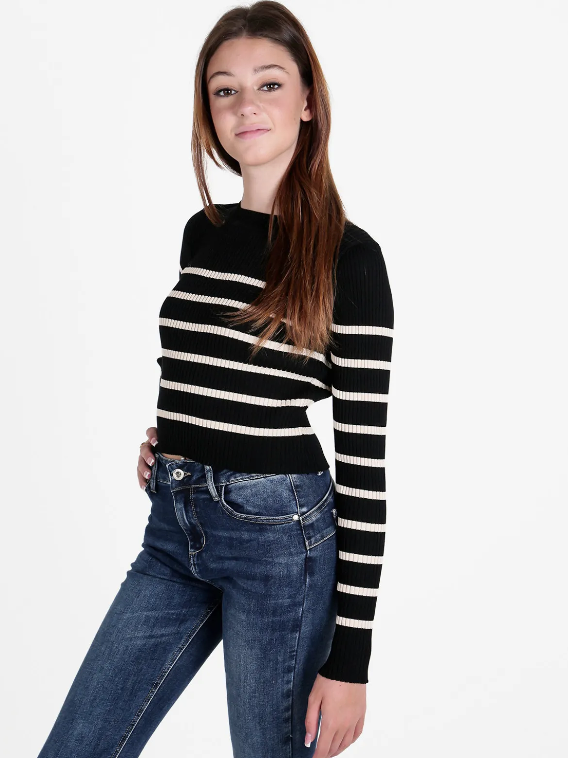 Z Studio Pullover donna in maglia a costine